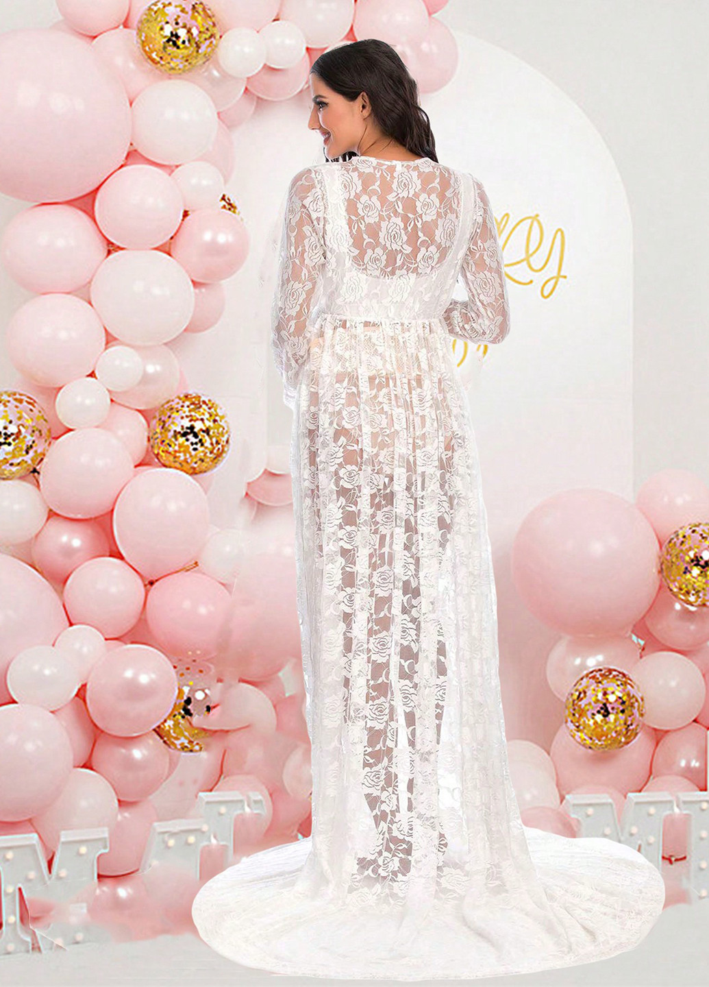 Білий кежуал сукня для вагітних в стилі армпір SHEIN однотонна