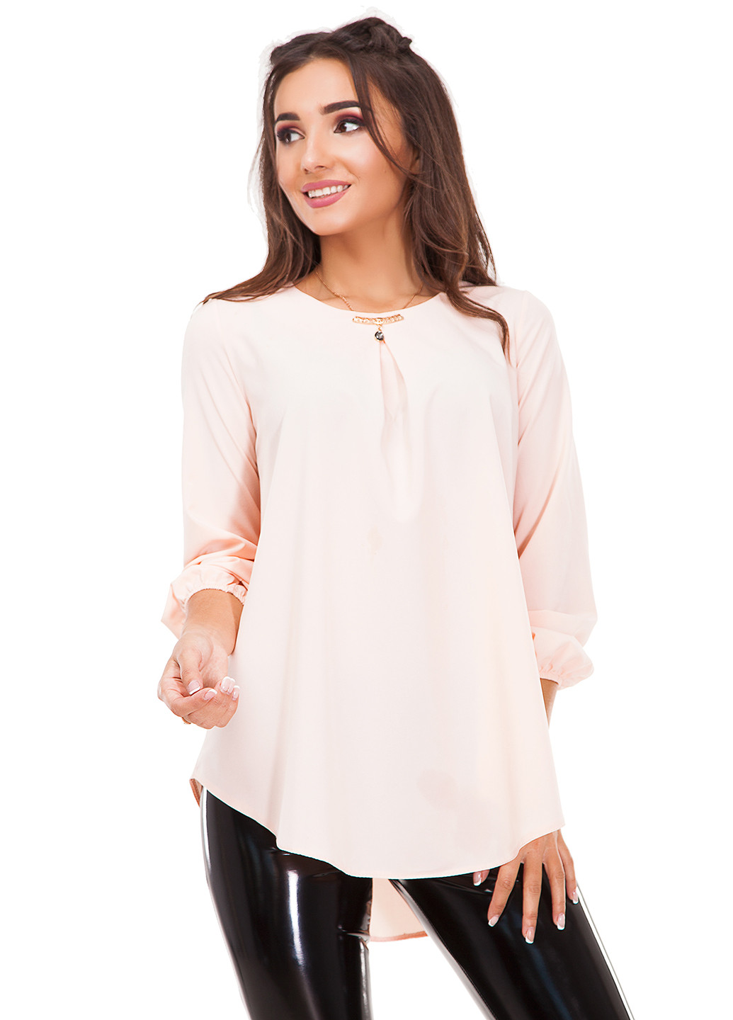 Светло-розовая демисезонная блуза Marini