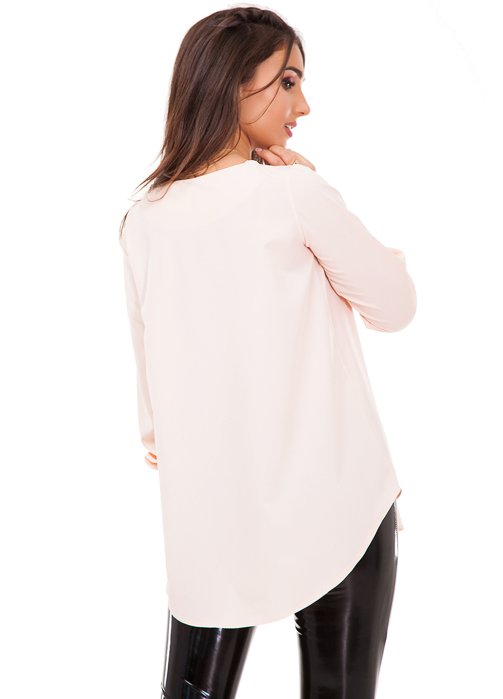 Светло-розовая демисезонная блуза Marini