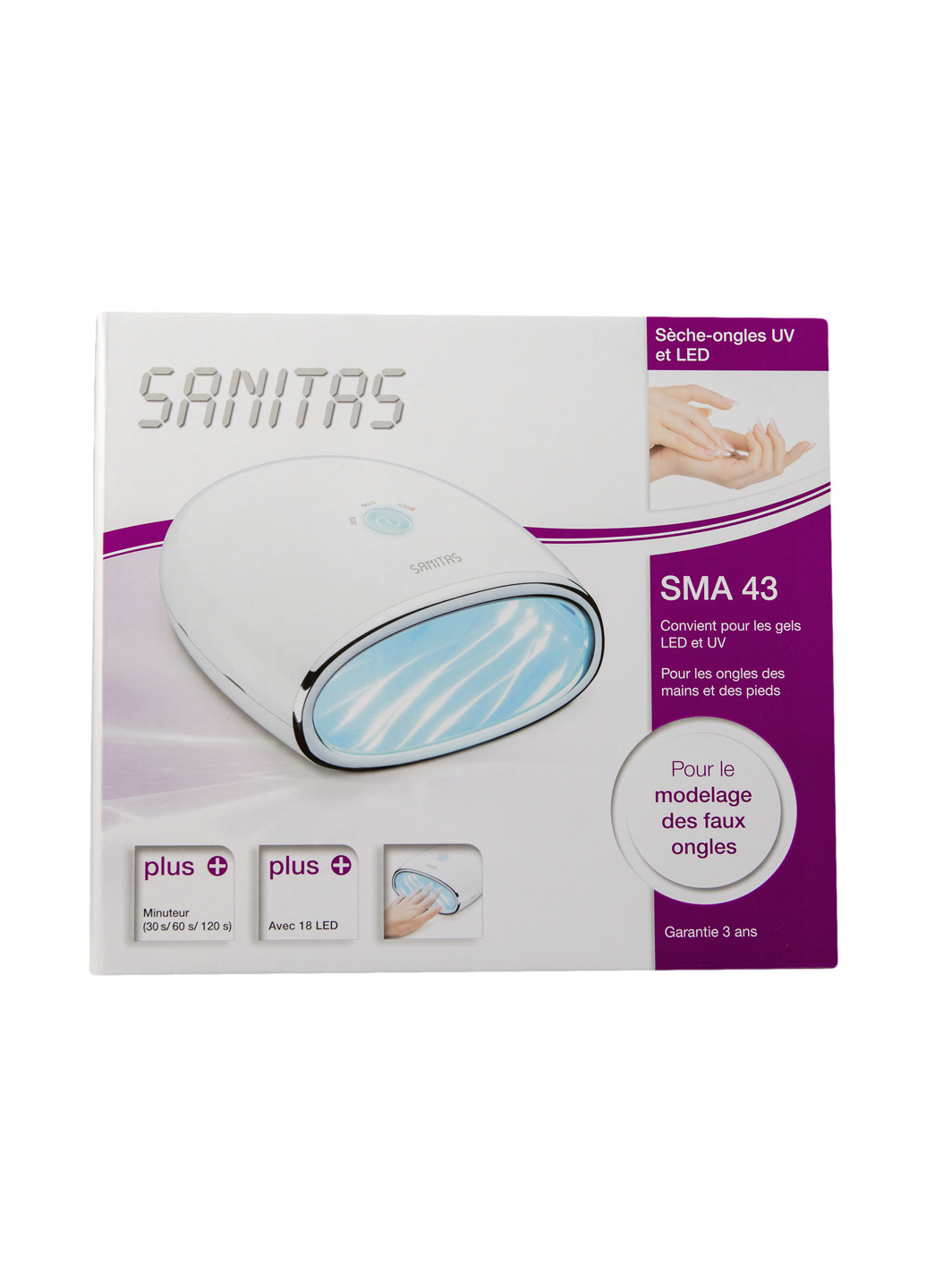 Лампа UV / LED SMA 43 Sanitas біла