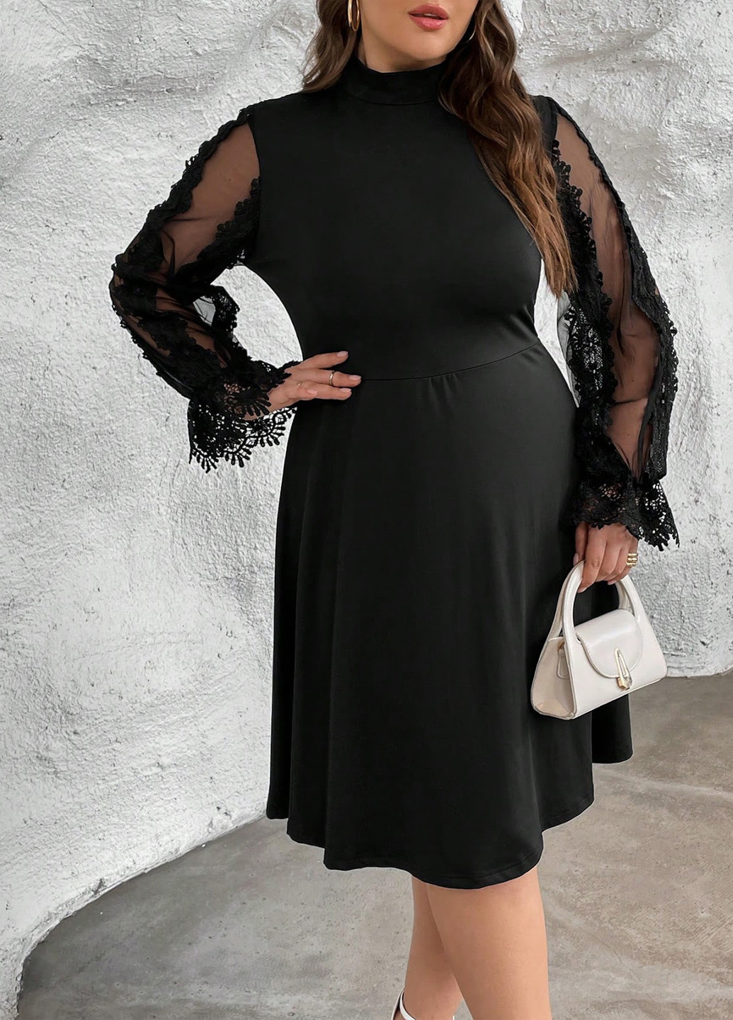 Чорна кежуал сукня а-силует SHEIN однотонна