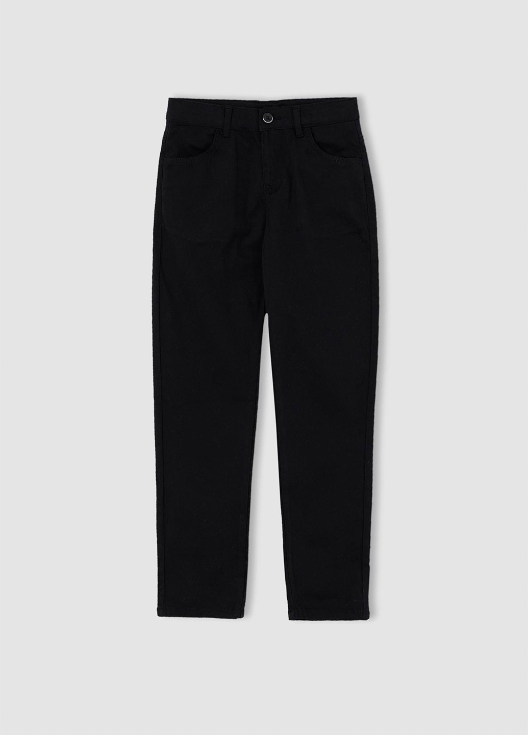 Черные кэжуал демисезонные брюки прямые DeFacto