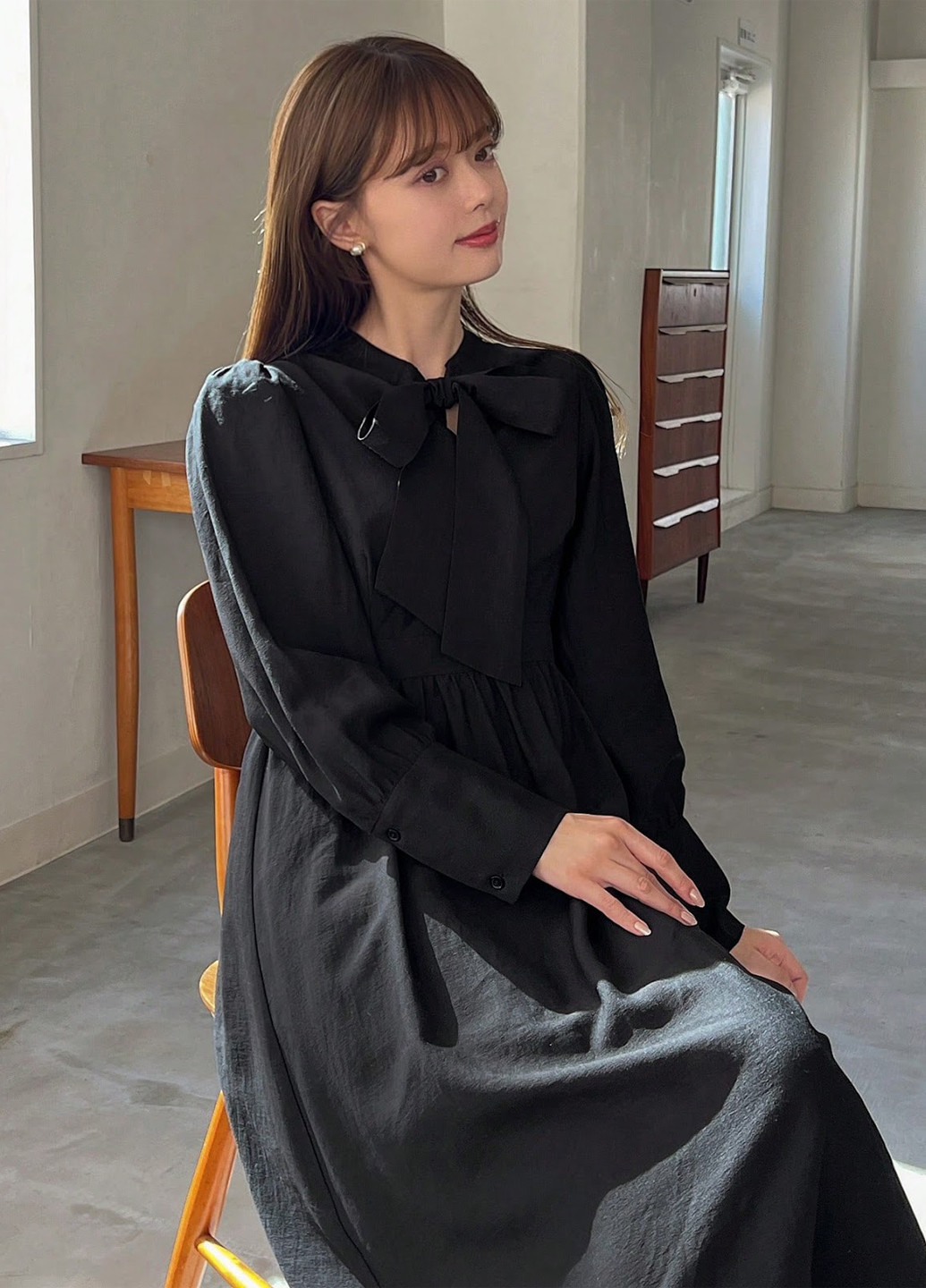 Черное деловое, кэжуал платье рубашка, клеш SHEIN однотонное