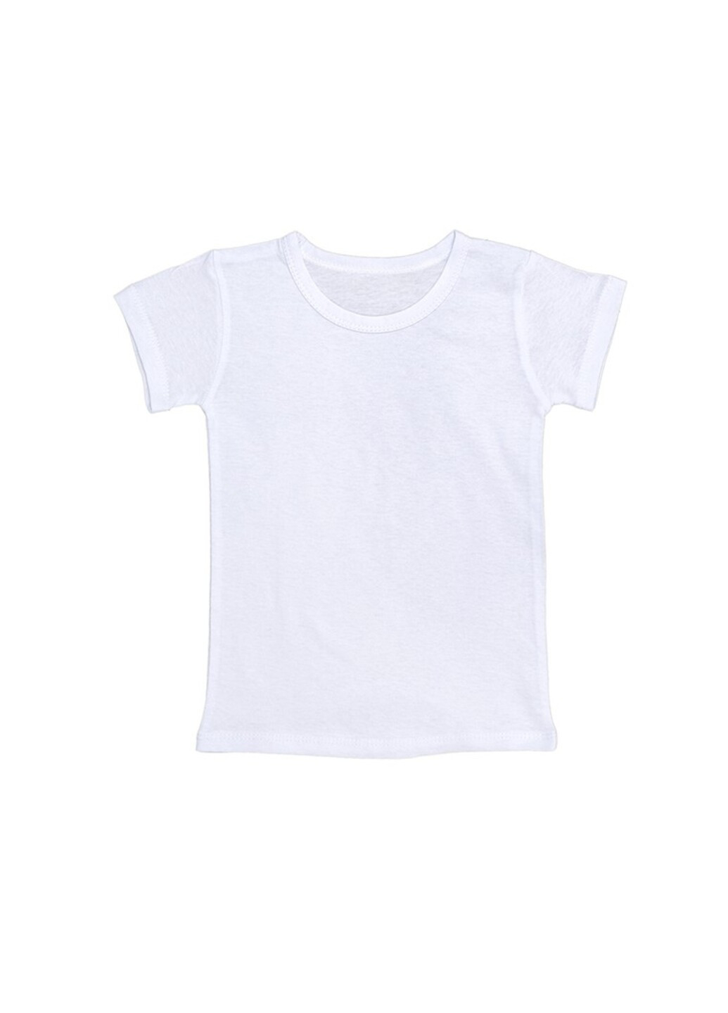 Біла однотонная дитяча футболка N.EL.