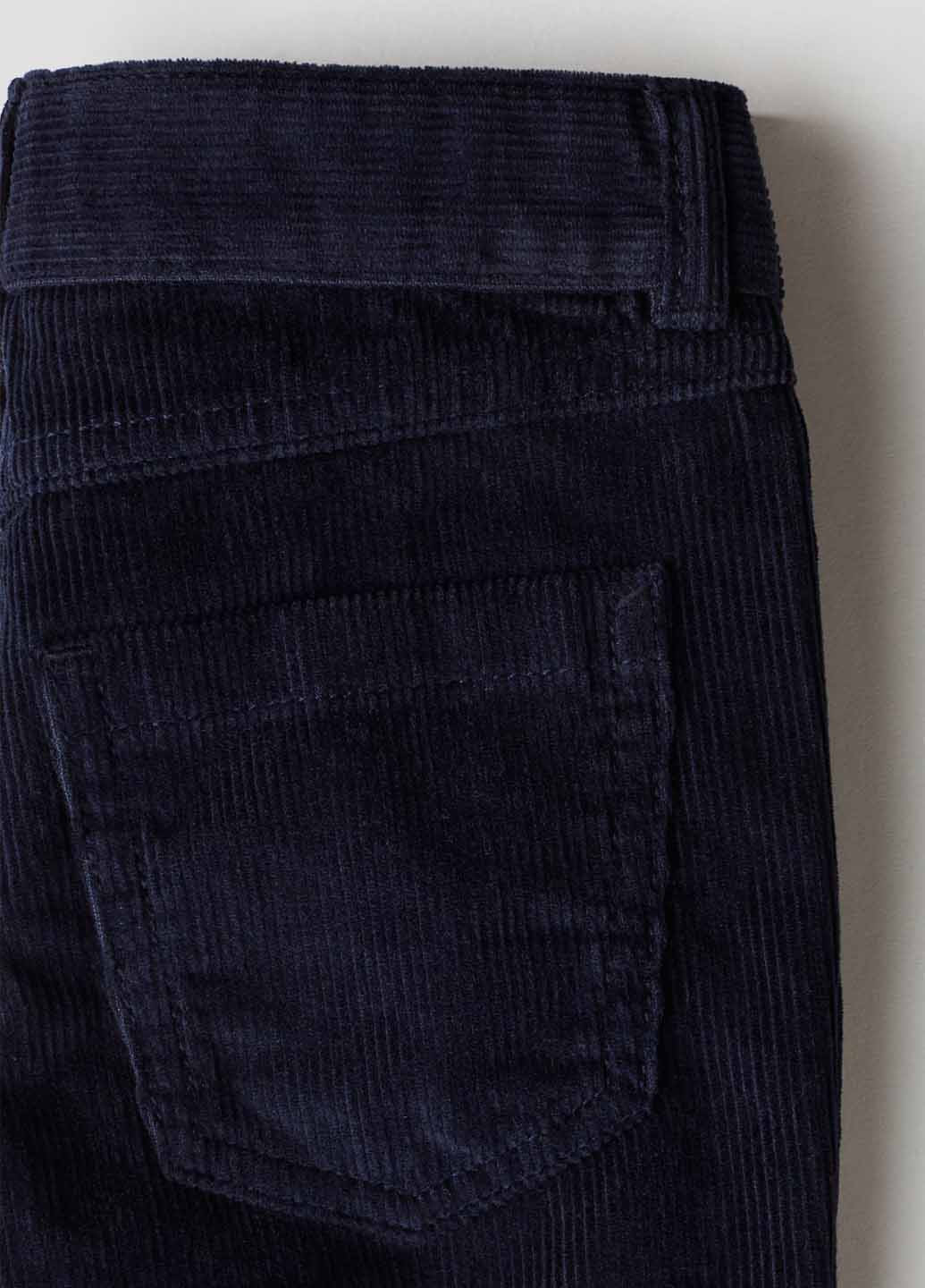 Темно-синие кэжуал демисезонные брюки зауженные H&M