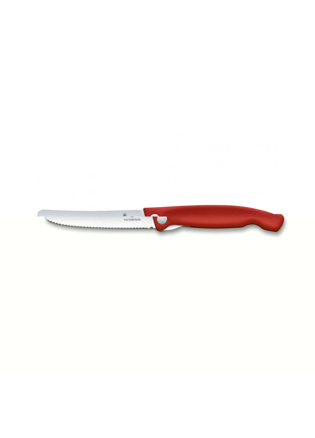 Кухонный нож SwissClassic Foldable Paring 11 см Serrated Red (6.7831.FB) Victorinox (254079663)