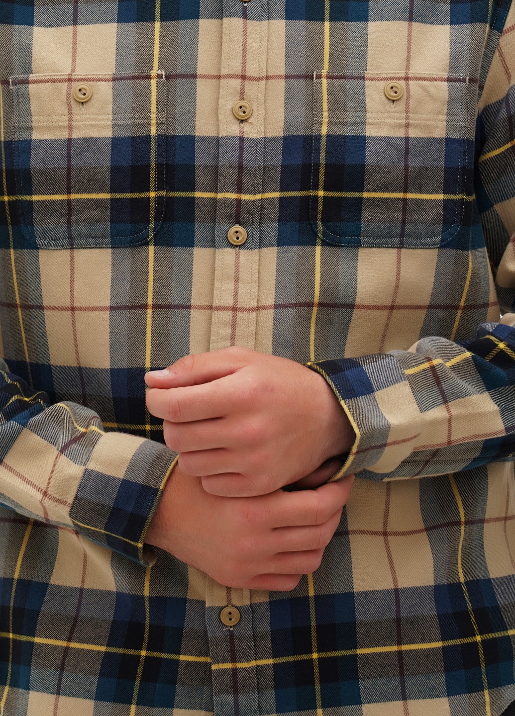 Горчичная кэжуал рубашка в клетку J.Crew