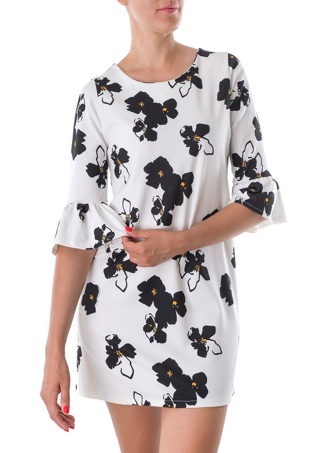 Белое кэжуал платье Miss Miss с цветочным принтом