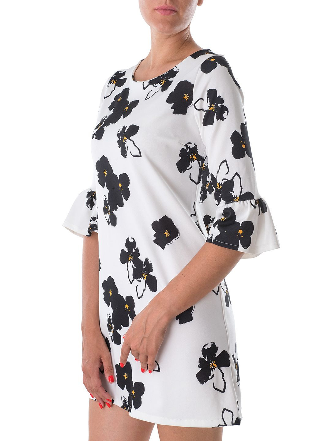 Белое кэжуал платье Miss Miss с цветочным принтом
