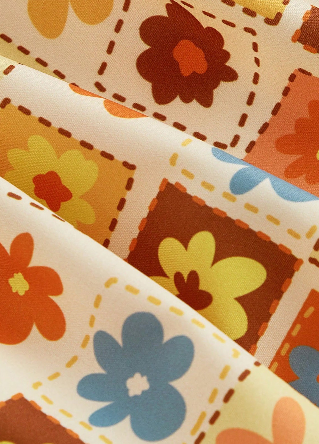 Комбінована кежуал сукня з спідницею-сонце SHEIN з квітковим принтом