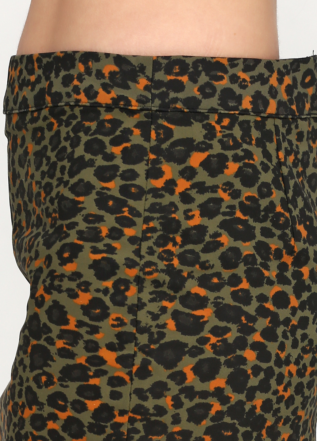 Темно-зеленая кэжуал леопардовая юбка H&M карандаш