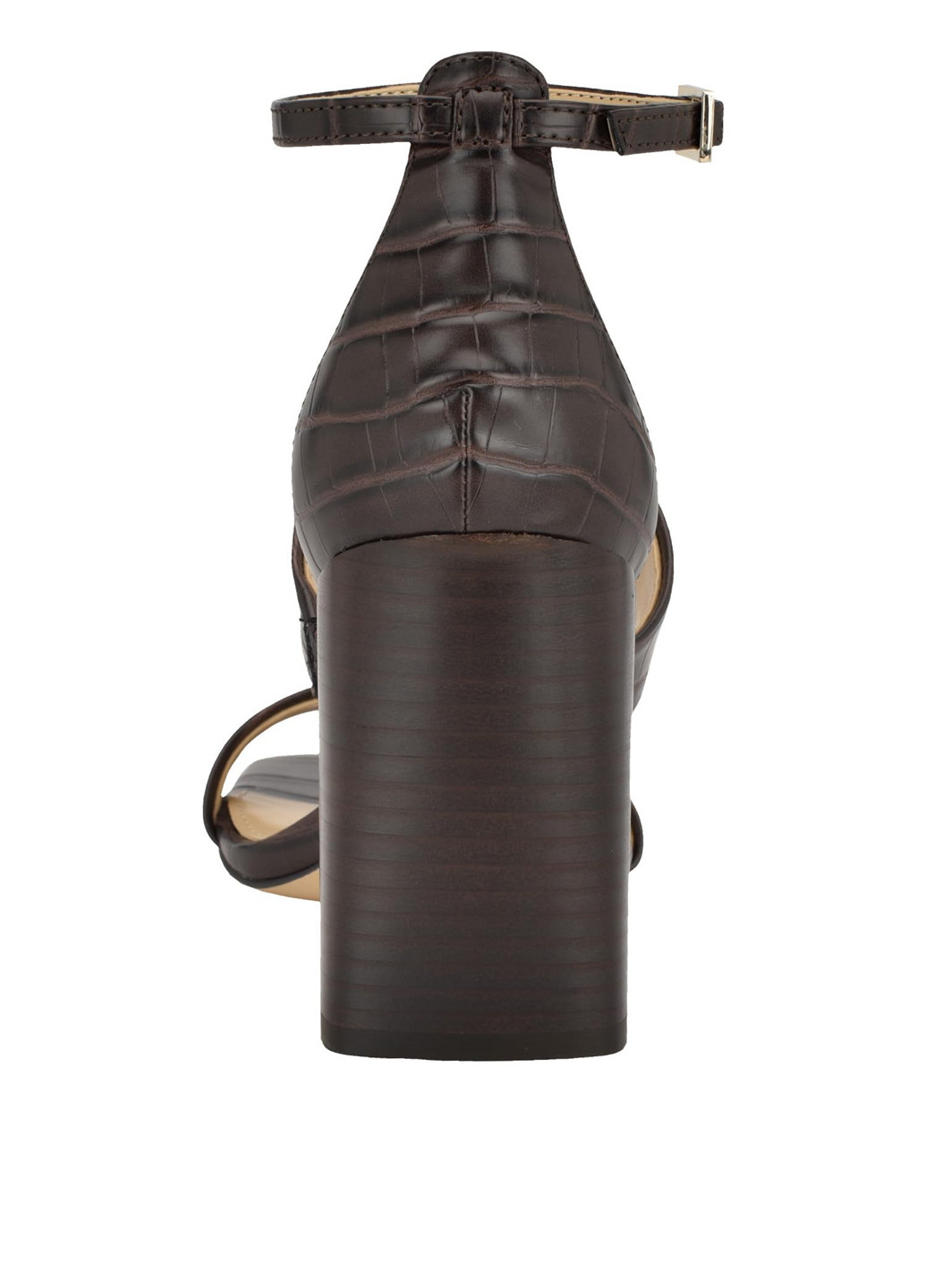 Коричневые босоножки Calvin Klein с ремешком с тиснением