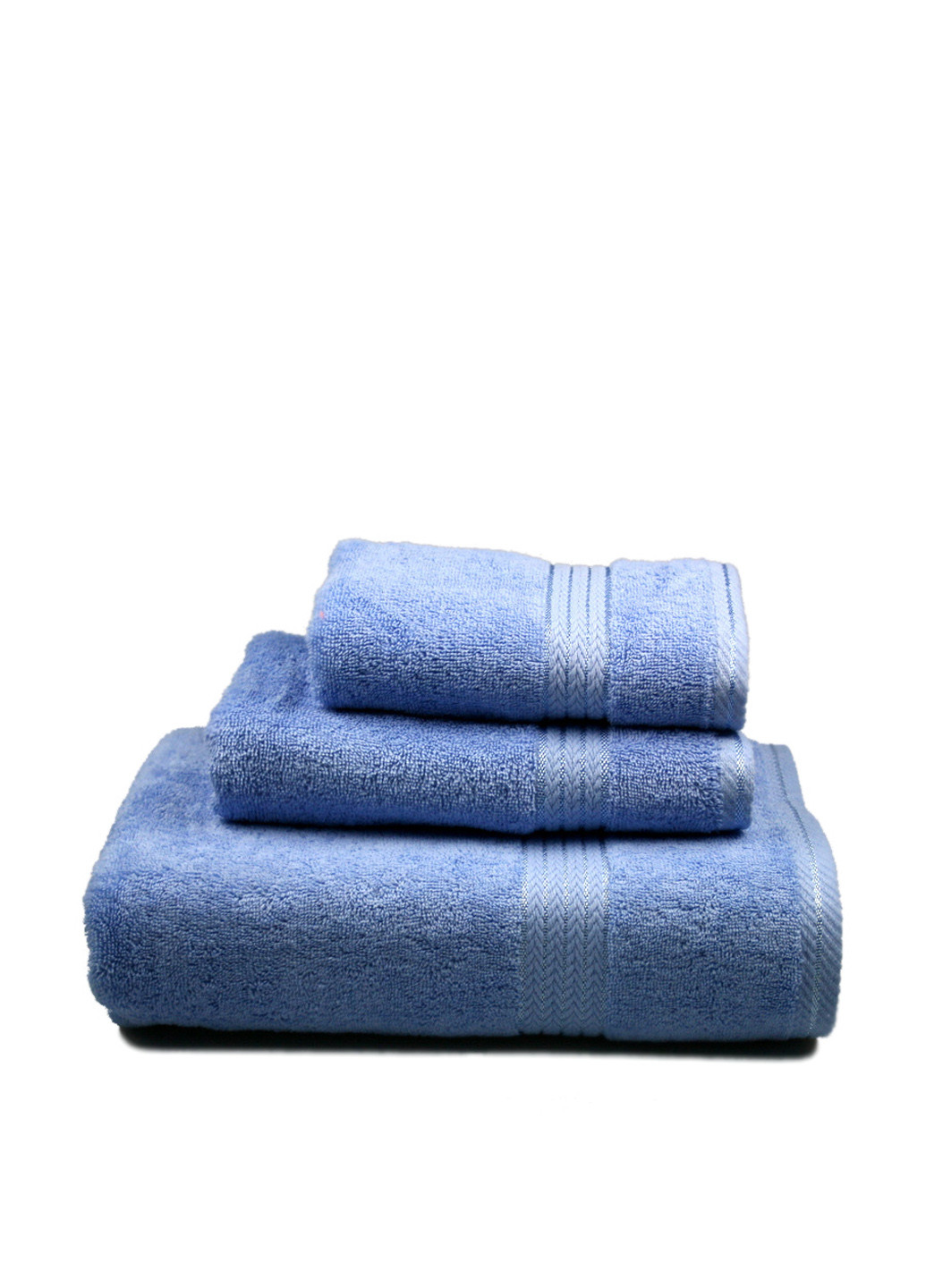 No Brand полотенце, 50х100 см однотонный голубой производство - Пакистан