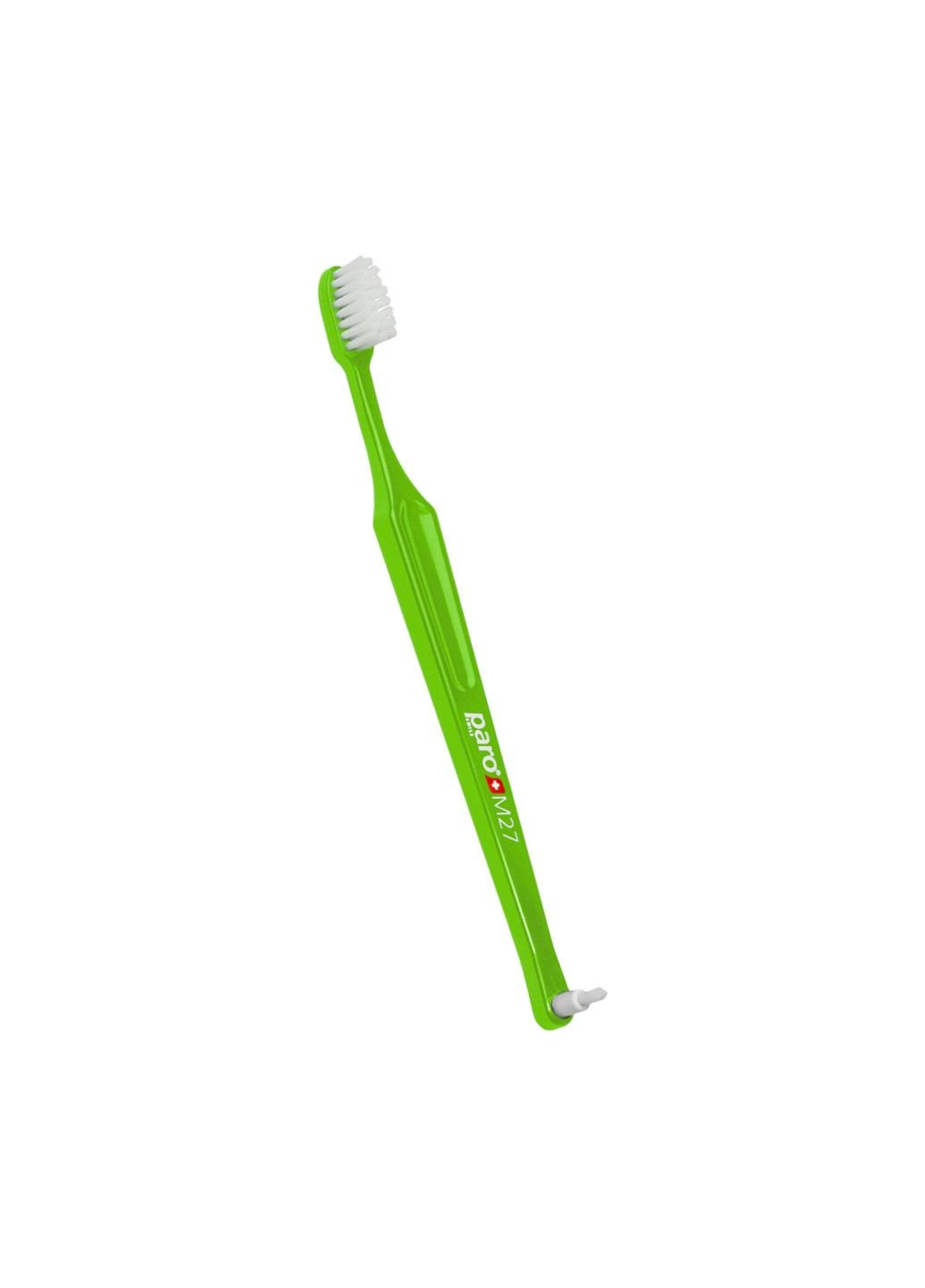 Дитяча зубна щітка M27 середньої жорсткості, Салатова (7610458097440-Light-green) Paro Swiss (254084388)