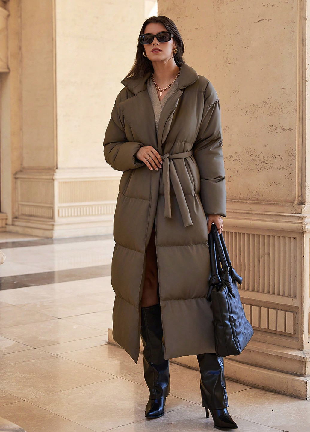 Коричнева зимня куртка SHEIN