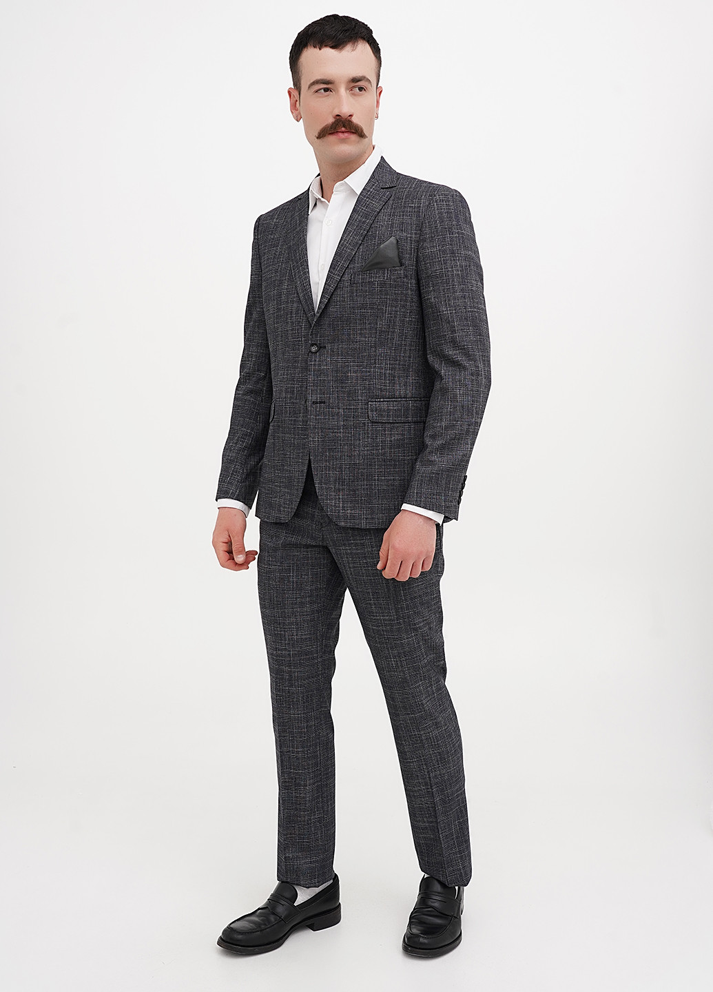 Сірий демісезонний костюм (піджак, штани) брючний Federico Cavallini