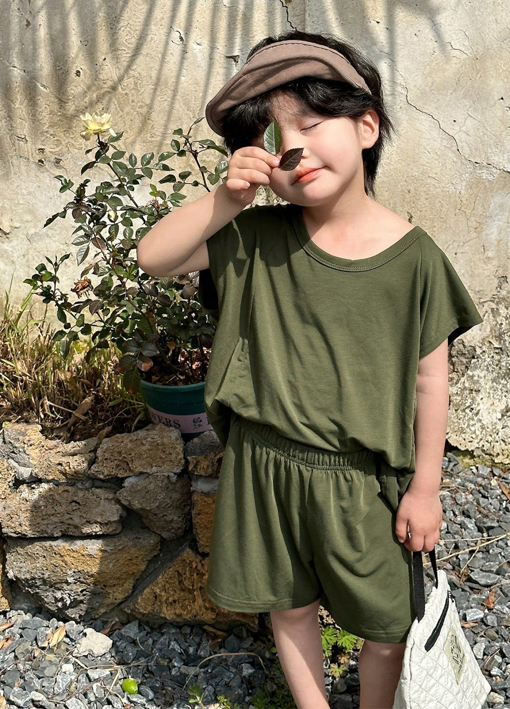 Зелений літній комплект (футболка, шорти) SHEIN