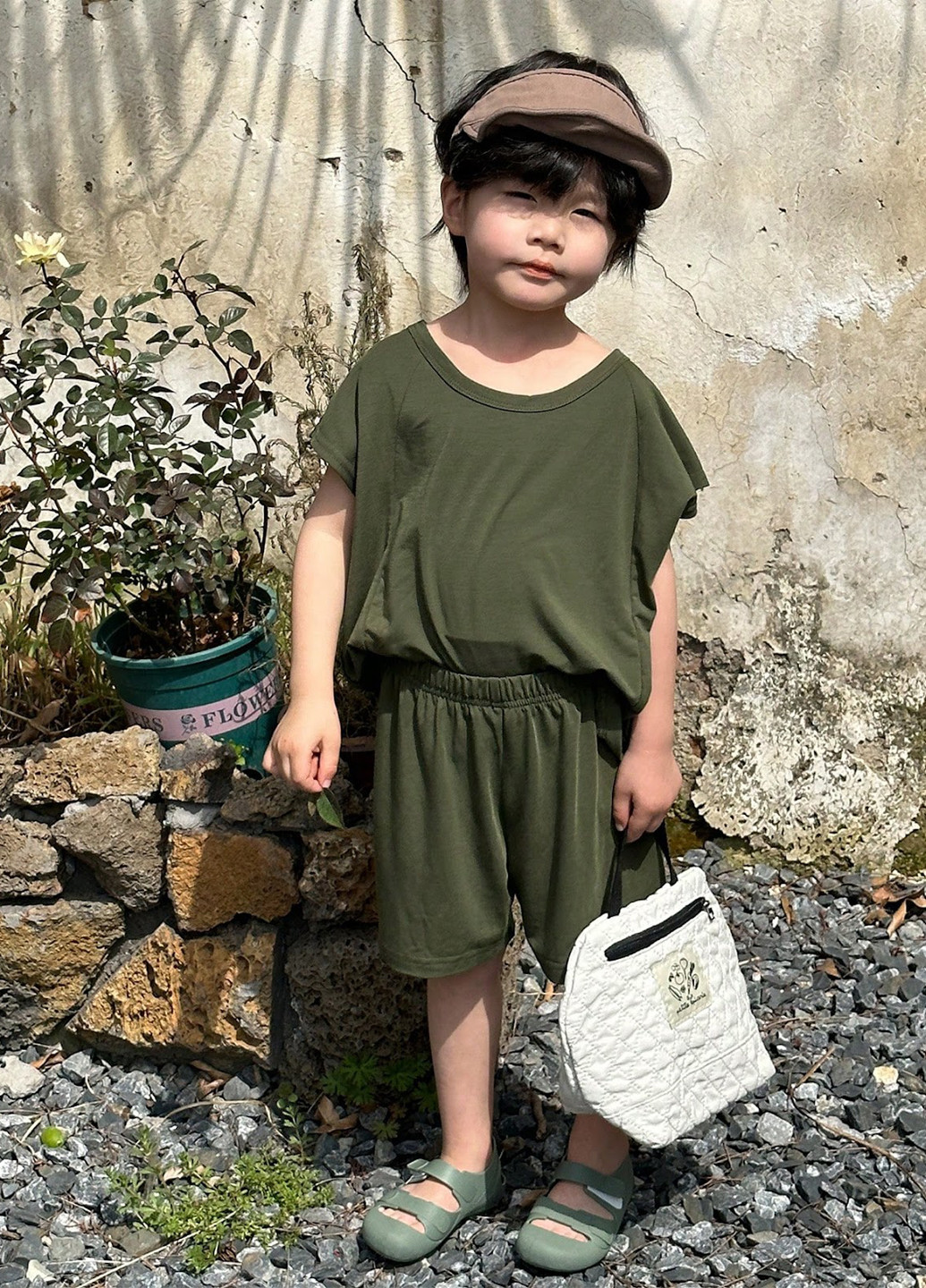 Зелений літній комплект (футболка, шорти) SHEIN