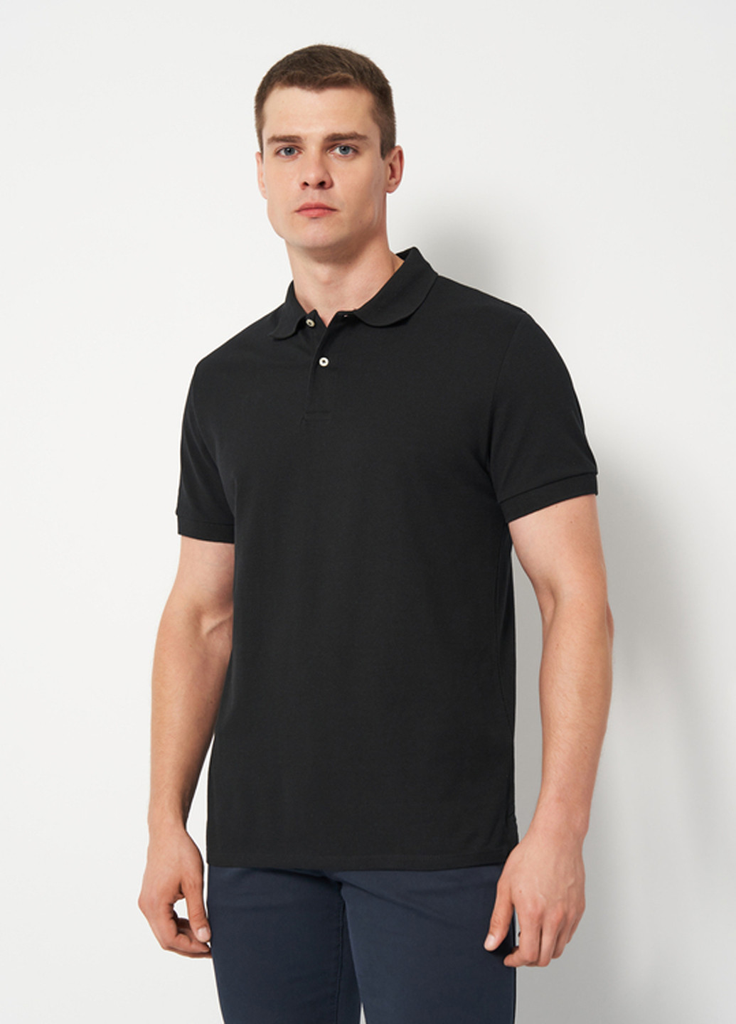 Черная футболка-поло для мужчин Sol's однотонная
