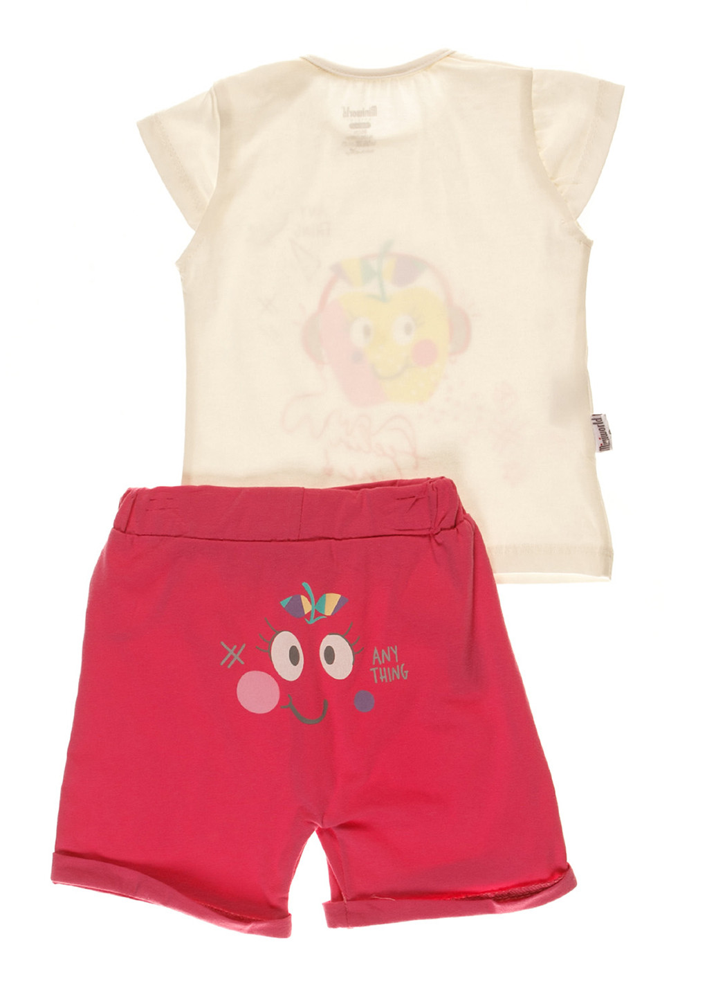 Комбинированный летний комплект (футболка, шорты, манишка) Miniworld