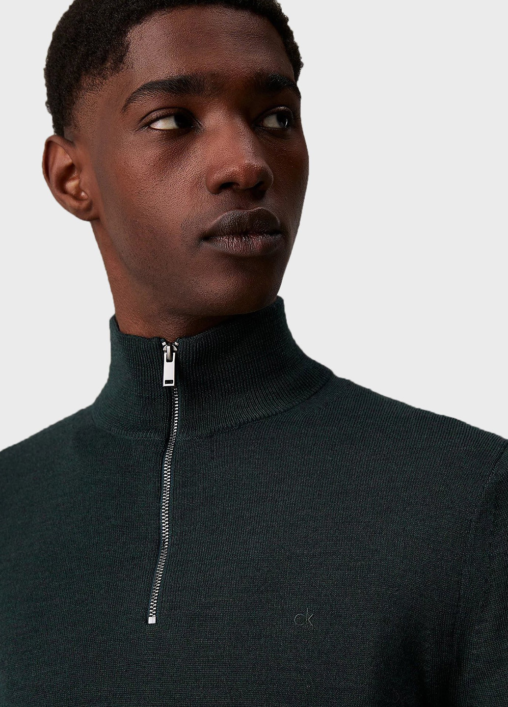 Темно-зеленый демисезонный свитер Calvin Klein