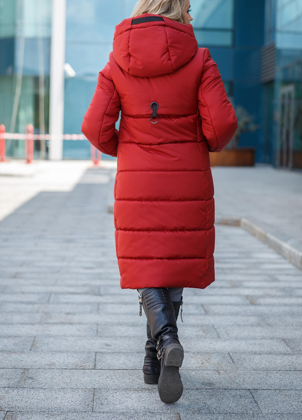 Красная зимняя куртка-пальто одри MioRichi