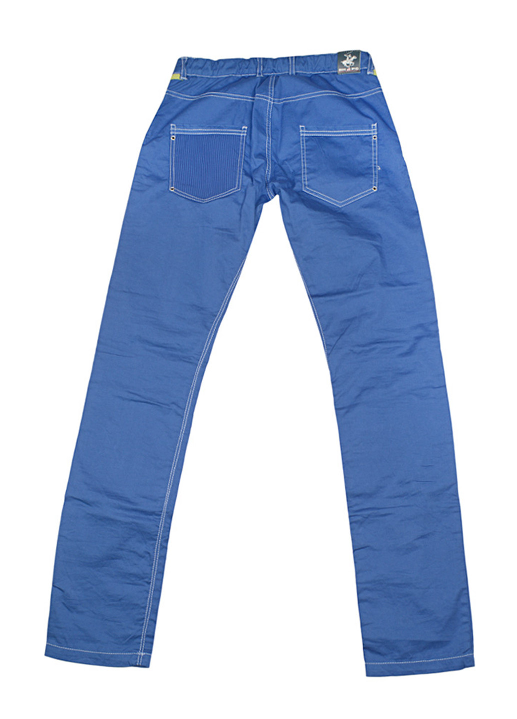 Синие кэжуал демисезонные брюки прямые Polo Club