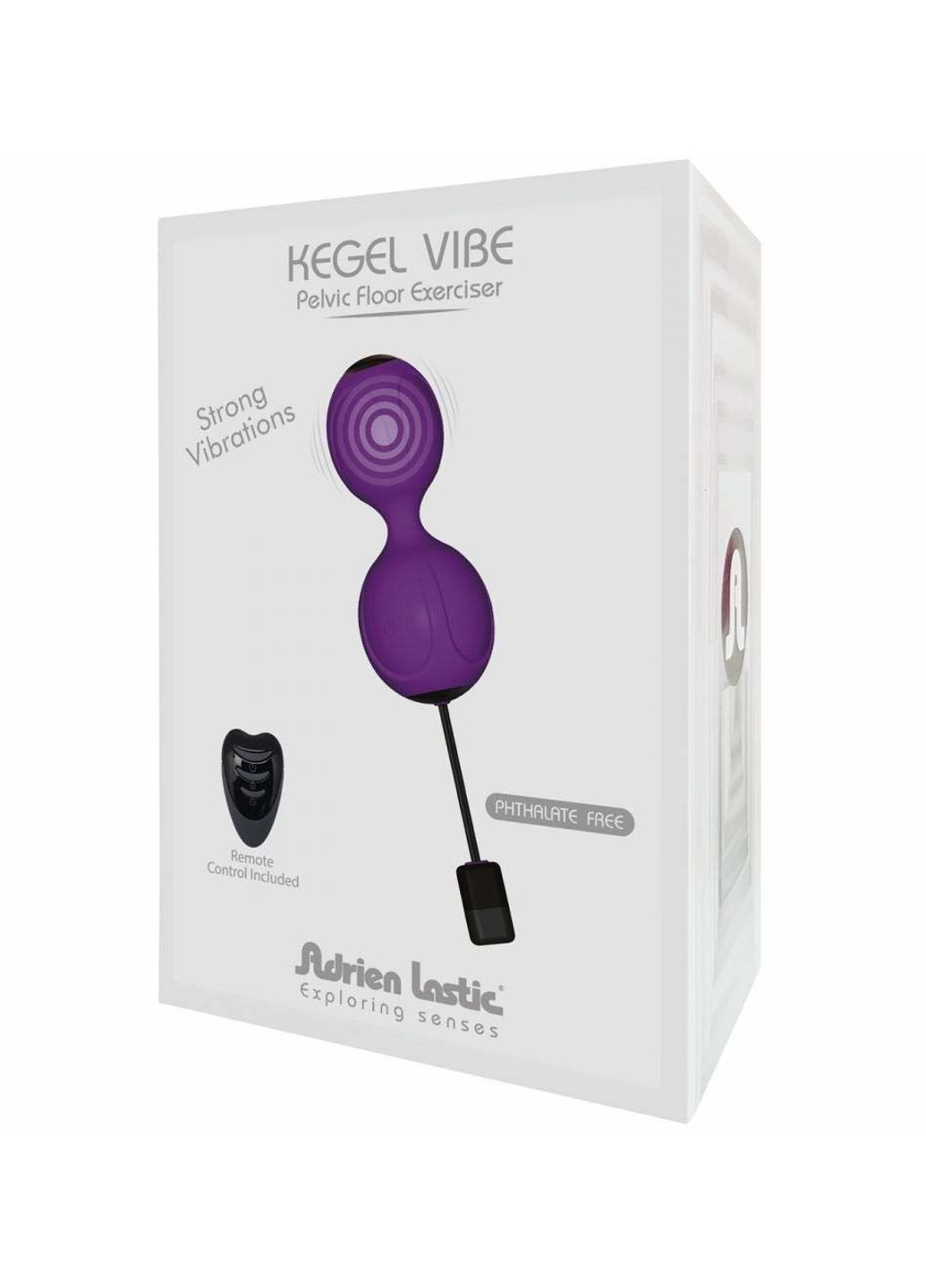 Вагінальні кульки з вібрацією Kegel Vibe Purple Adrien Lastic (251903305)