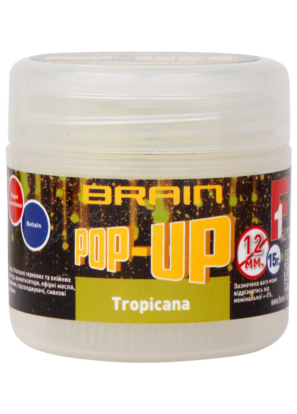 Бойлы Pop-Up F1 Tropicana (манго) 12mm 15g (1858-04-15) Brain (252648636)