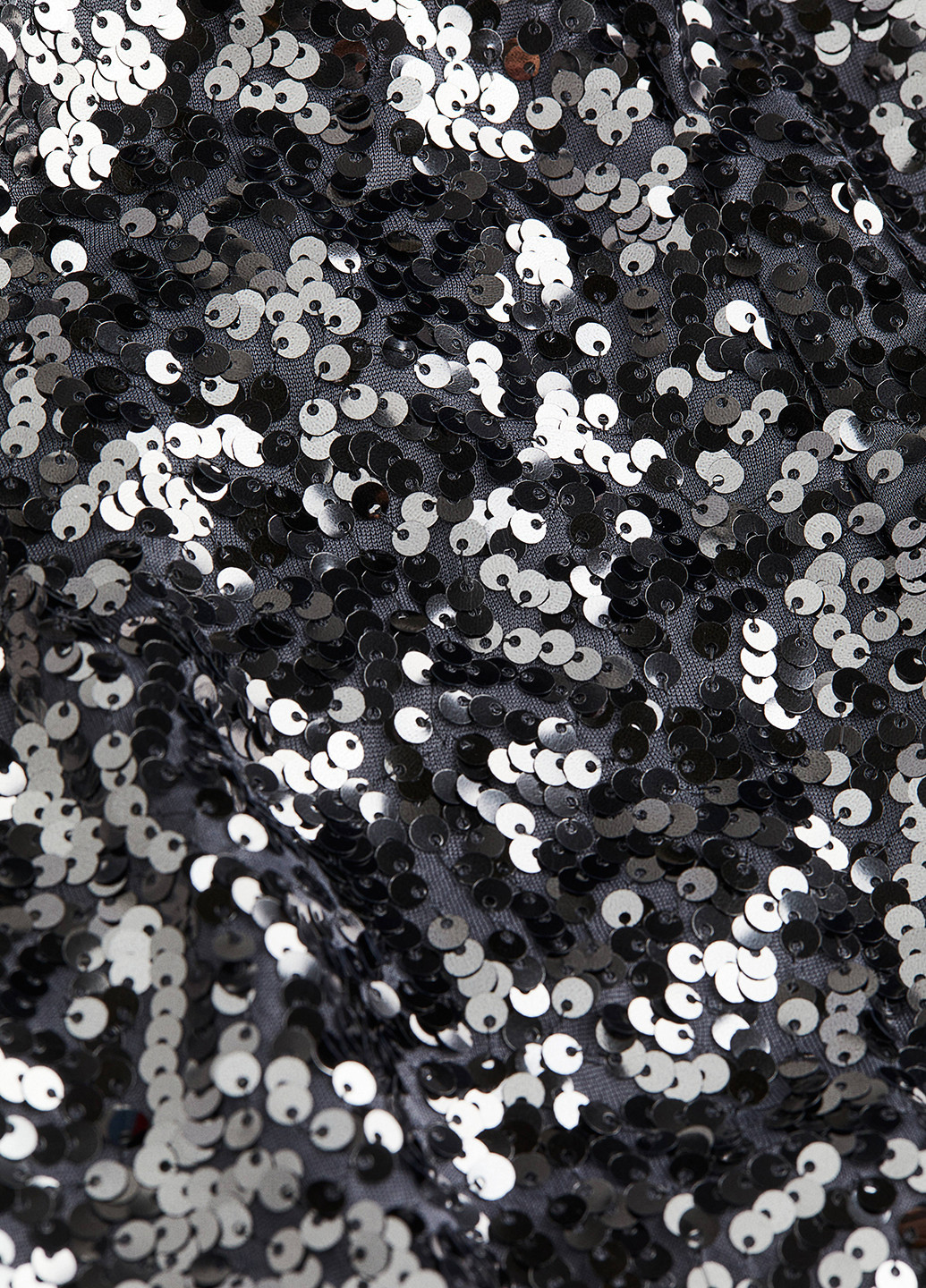 Серебряное коктейльное платье H&M однотонное