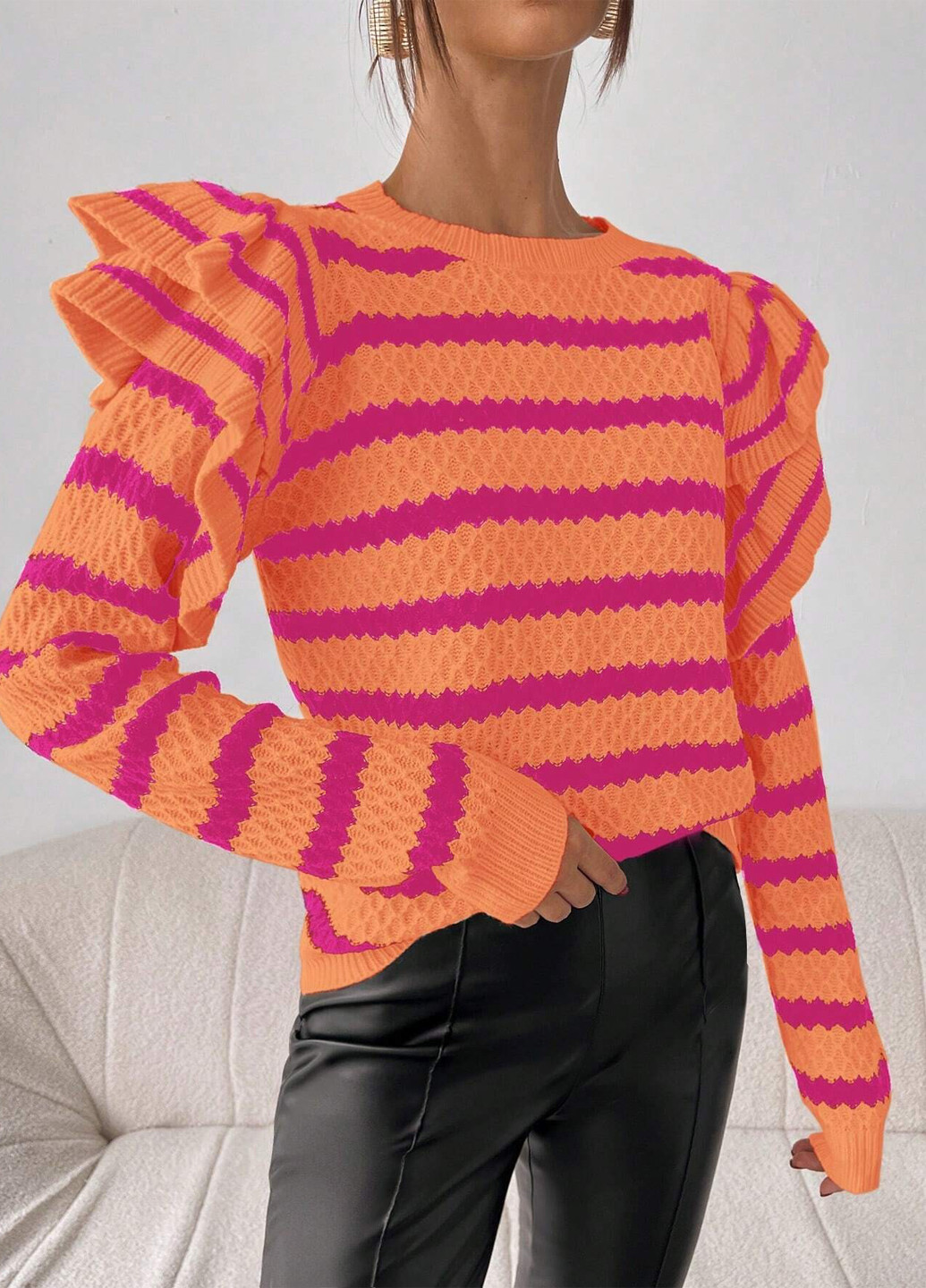 Помаранчевий демісезонний джемпер джемпер SHEIN