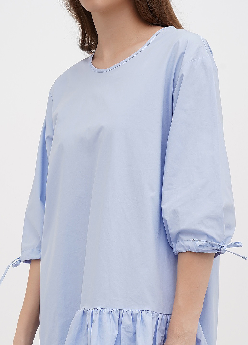 Голубое кэжуал платье Stefanel однотонное