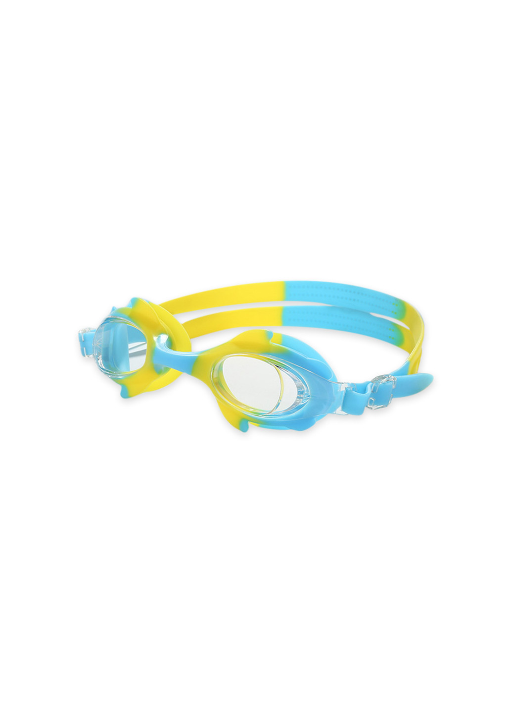 Окуляри для плавання Qilang one size для дітей із чохлом блакитний/жовтий No Brand (256143714)