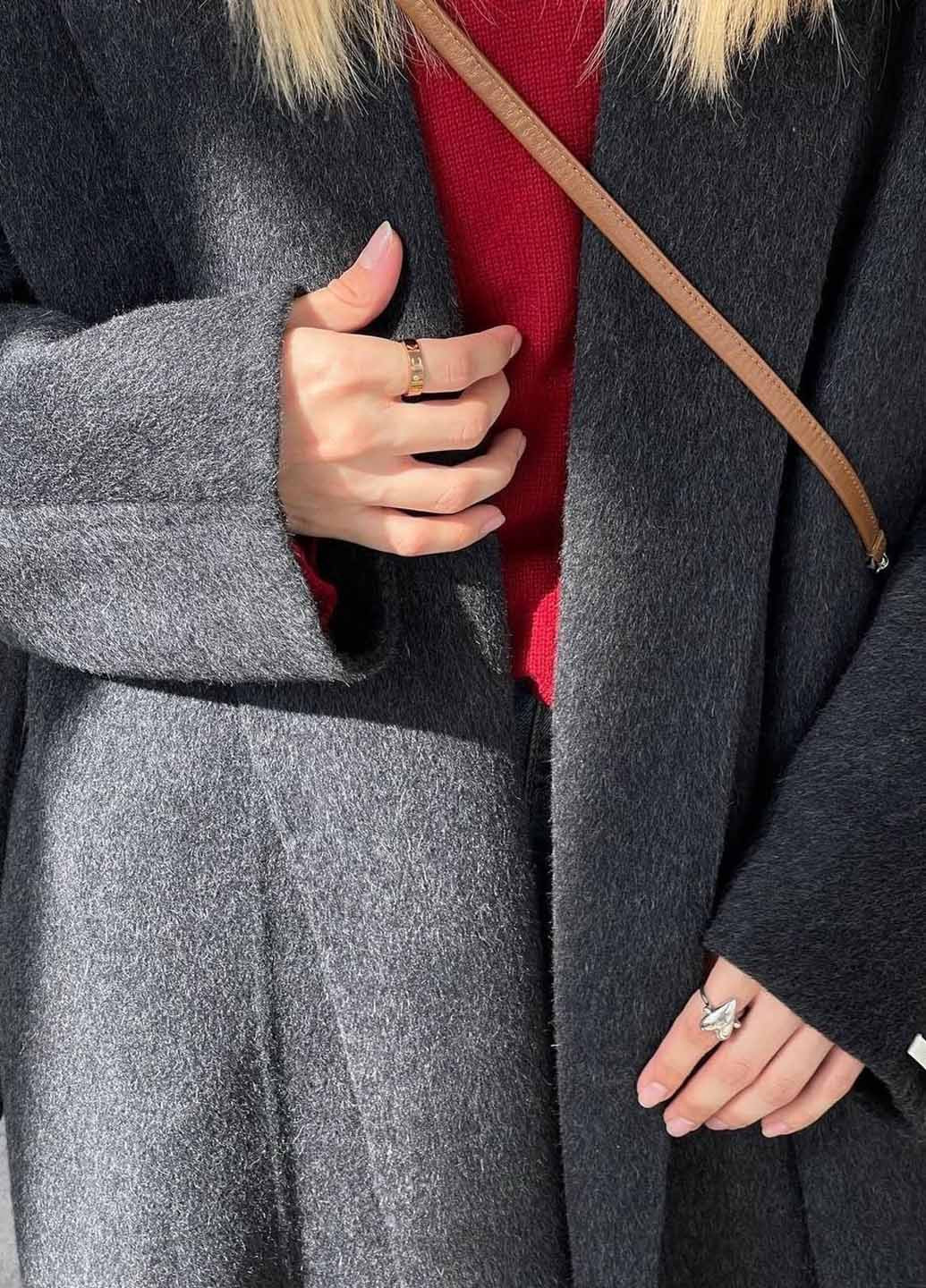 Чорне демісезонне Пальто оверсайз No Brand