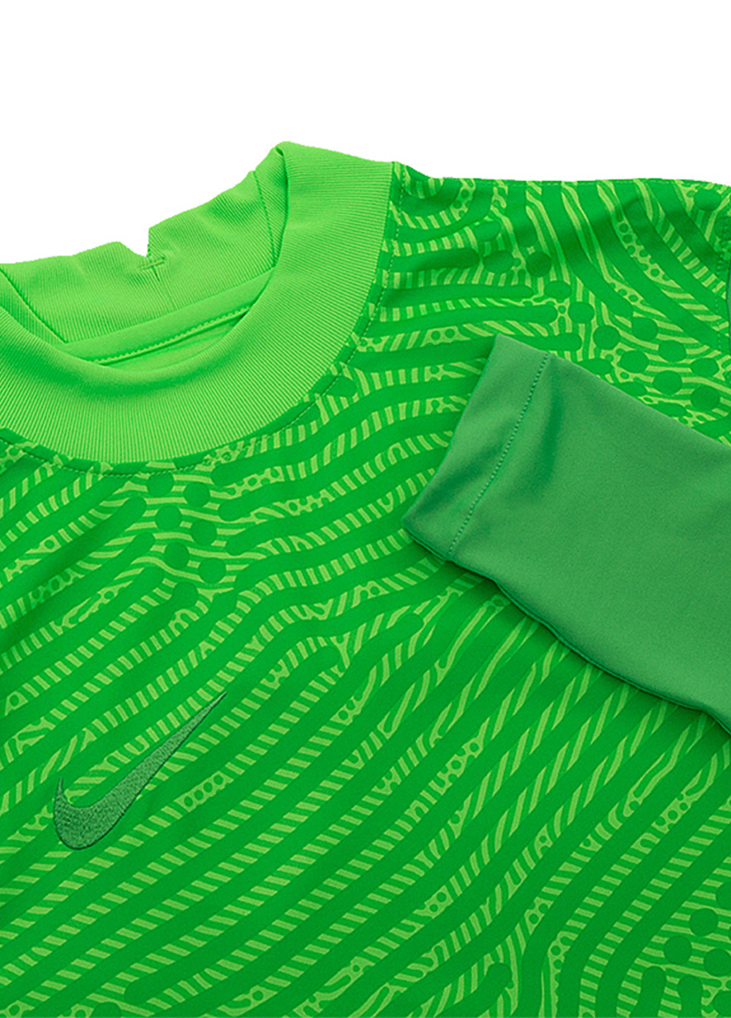 Зеленый демисезонный спортивный лонгслив Nike с абстрактным узором