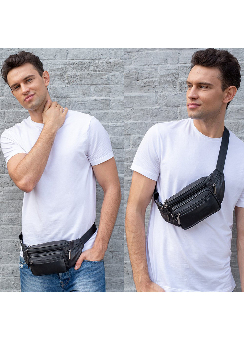 Сумка на пояс з овечої шкіри 16х12х6 см Vintage (252417129)