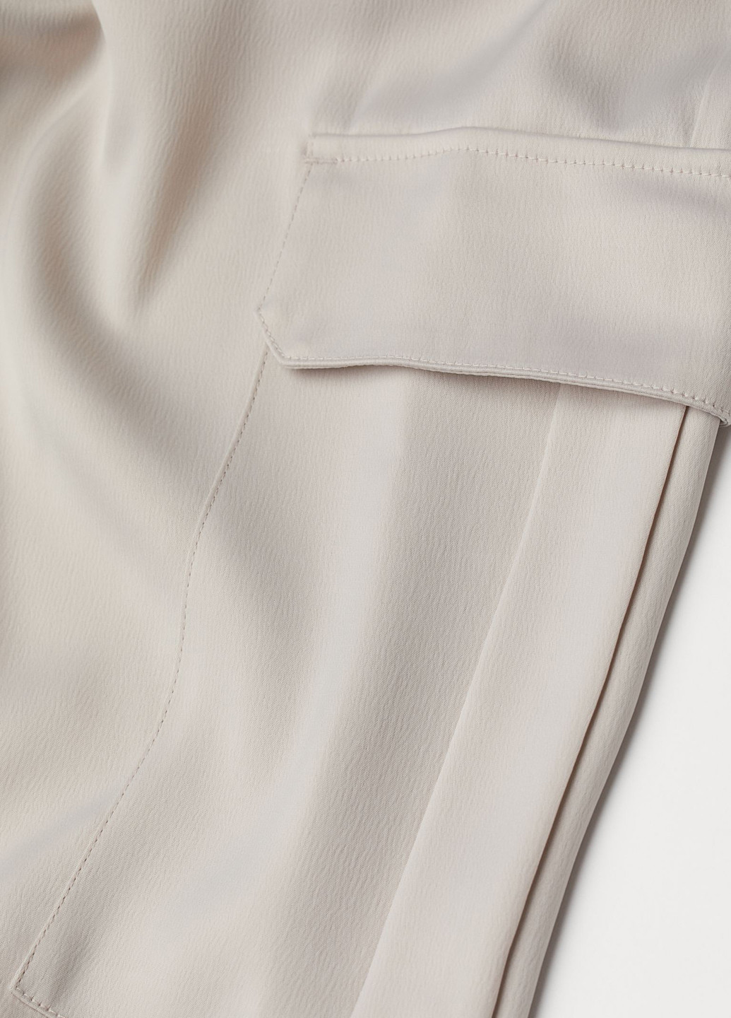 Серо-бежевые кэжуал летние карго брюки H&M