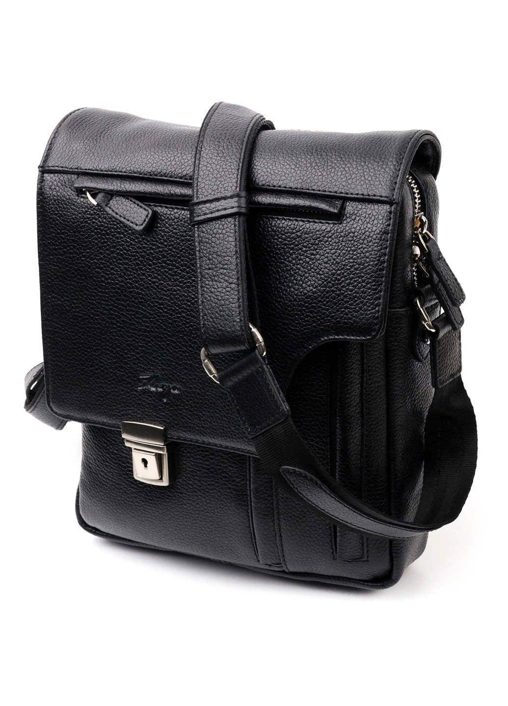 Чоловіча шкіряна сумка-портфель на плече 20х25х5 см Karya (255709841)