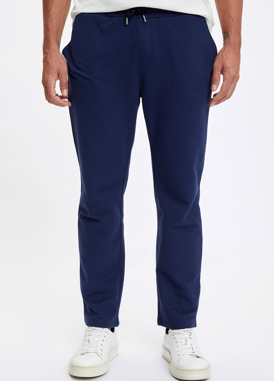 Темно-синие спортивные демисезонные джоггеры брюки DeFacto