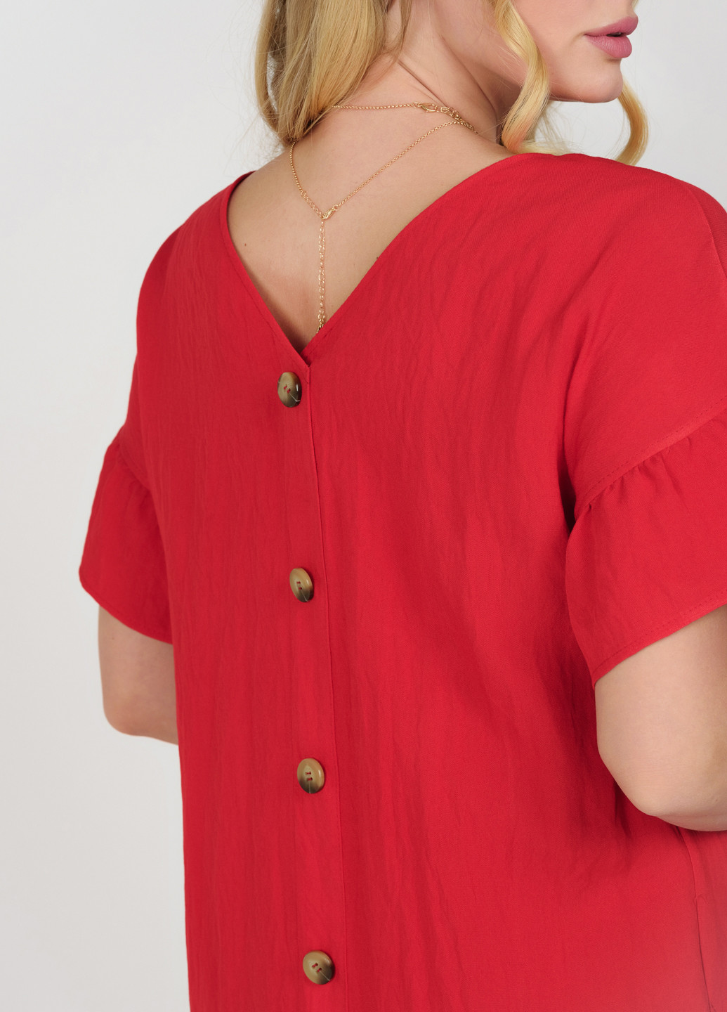 Красное кэжуал платье Miledi однотонное