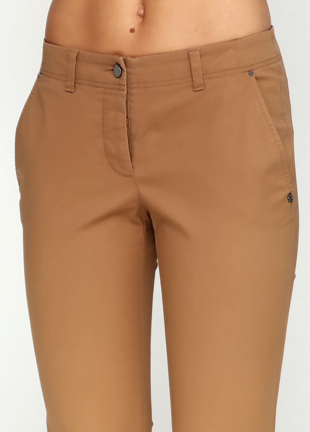 Светло-коричневые кэжуал демисезонные зауженные брюки Stefanel