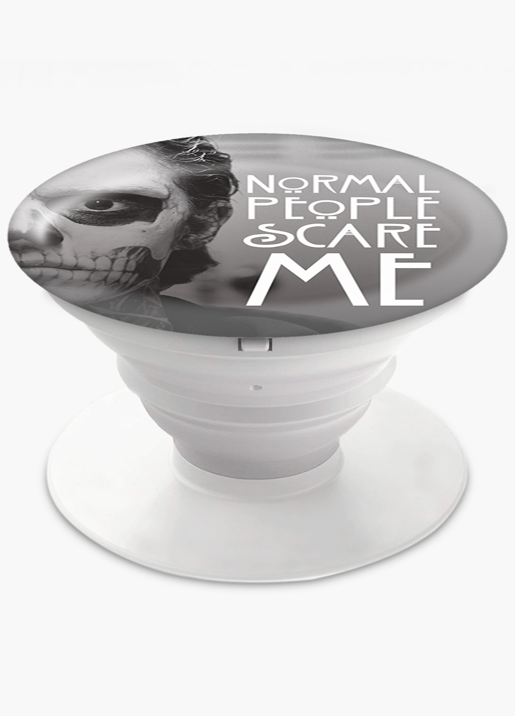 Попсокет (Popsockets) тримач для смартфону Американська історія жахів (American Horror Story) (8754-2700) Чорний MobiPrint (221548622)