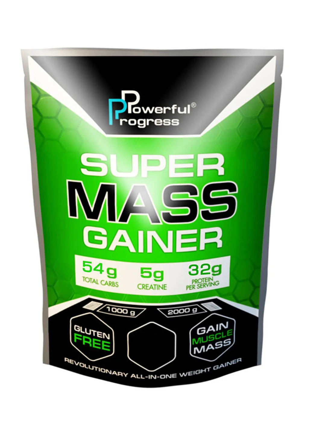 Вуглеводний гейнер Super Mass Gainer - 2000g Ice cream Powerful Progress Гейнер (244701400)