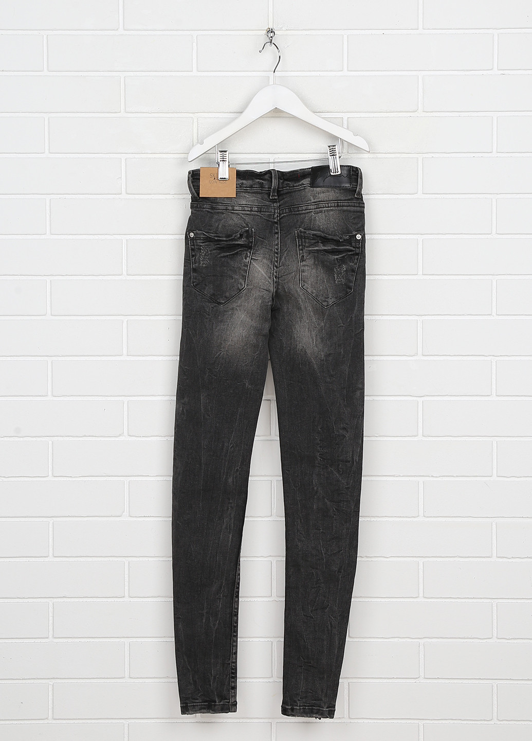 Темно-серые демисезонные укороченные, зауженные джинсы Jennyfer