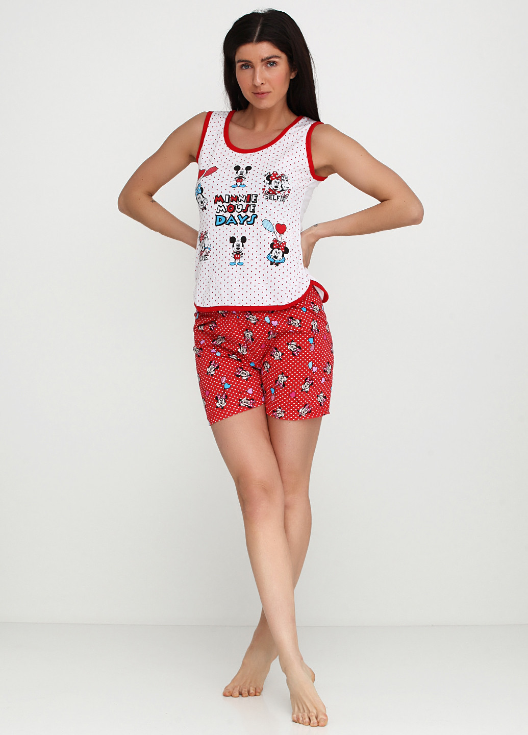Красный демисезонный комплект (майка, шорты) Rinda Pijama
