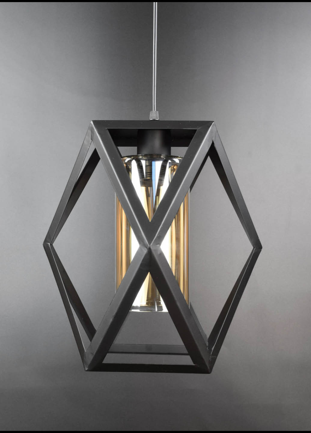 Люстра стельова підвісна в стилі LOFT (лофт) 12172/1-br Чорний 40х28х28 см. Handmade (234537583)