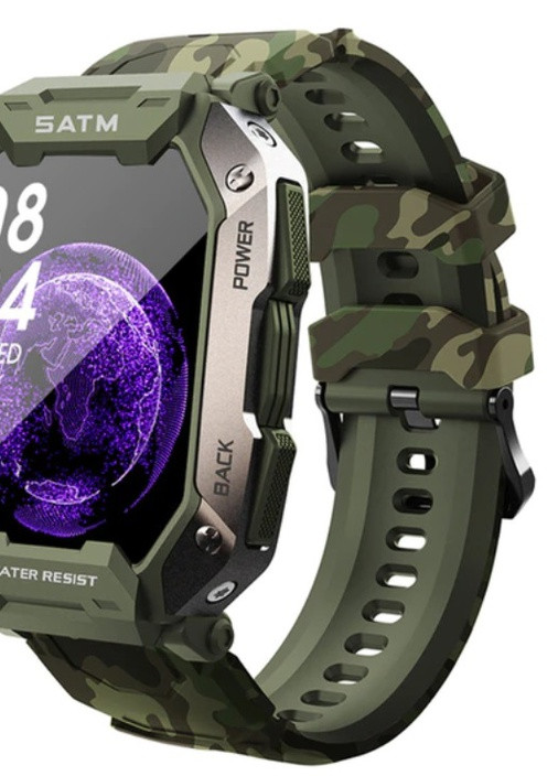 Умные часы C20 Camouflage Green спортивные, умные UWatch (253484807)