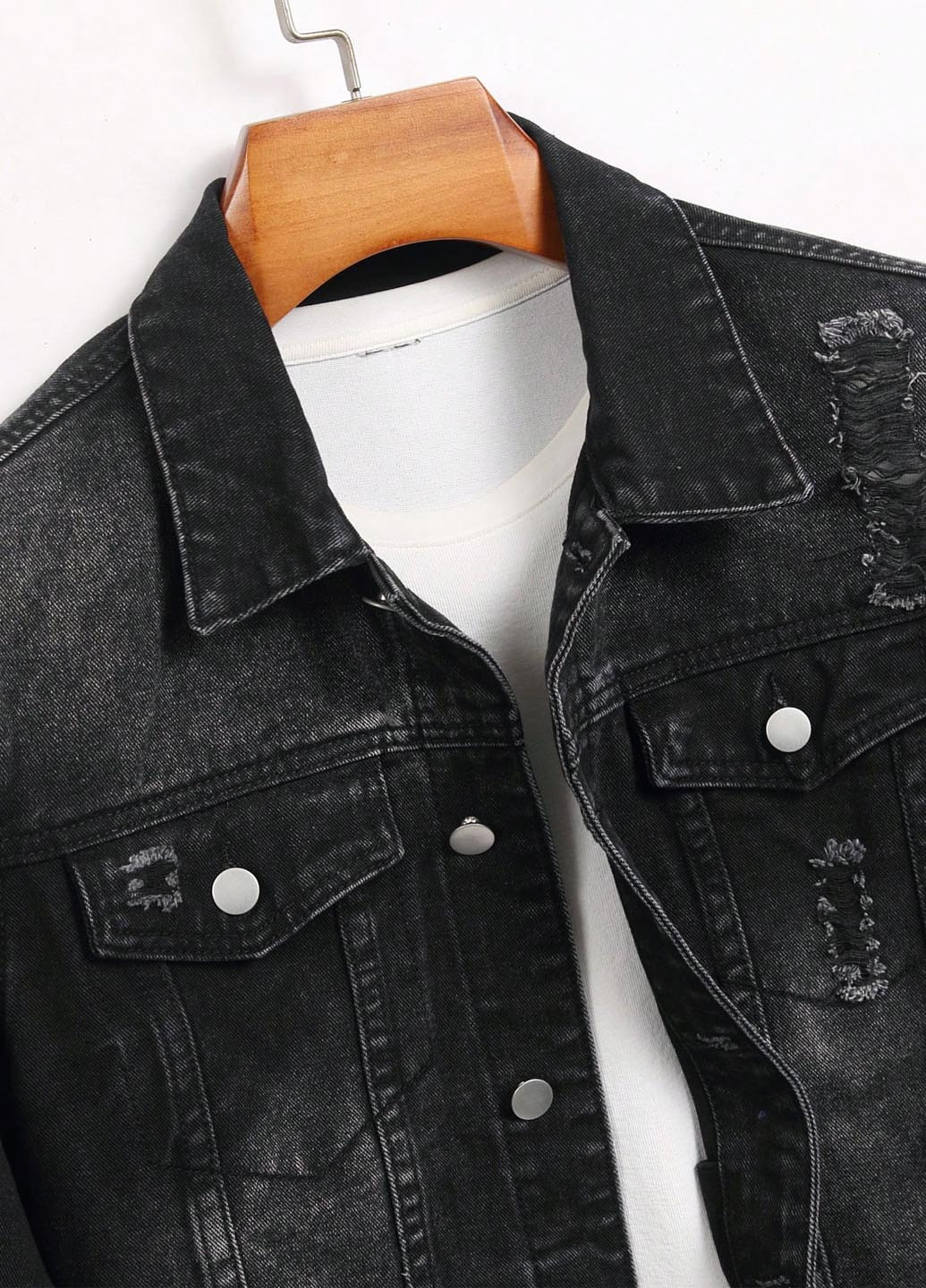 Темно-серая демисезонная куртка куртка-пиджак SHEIN