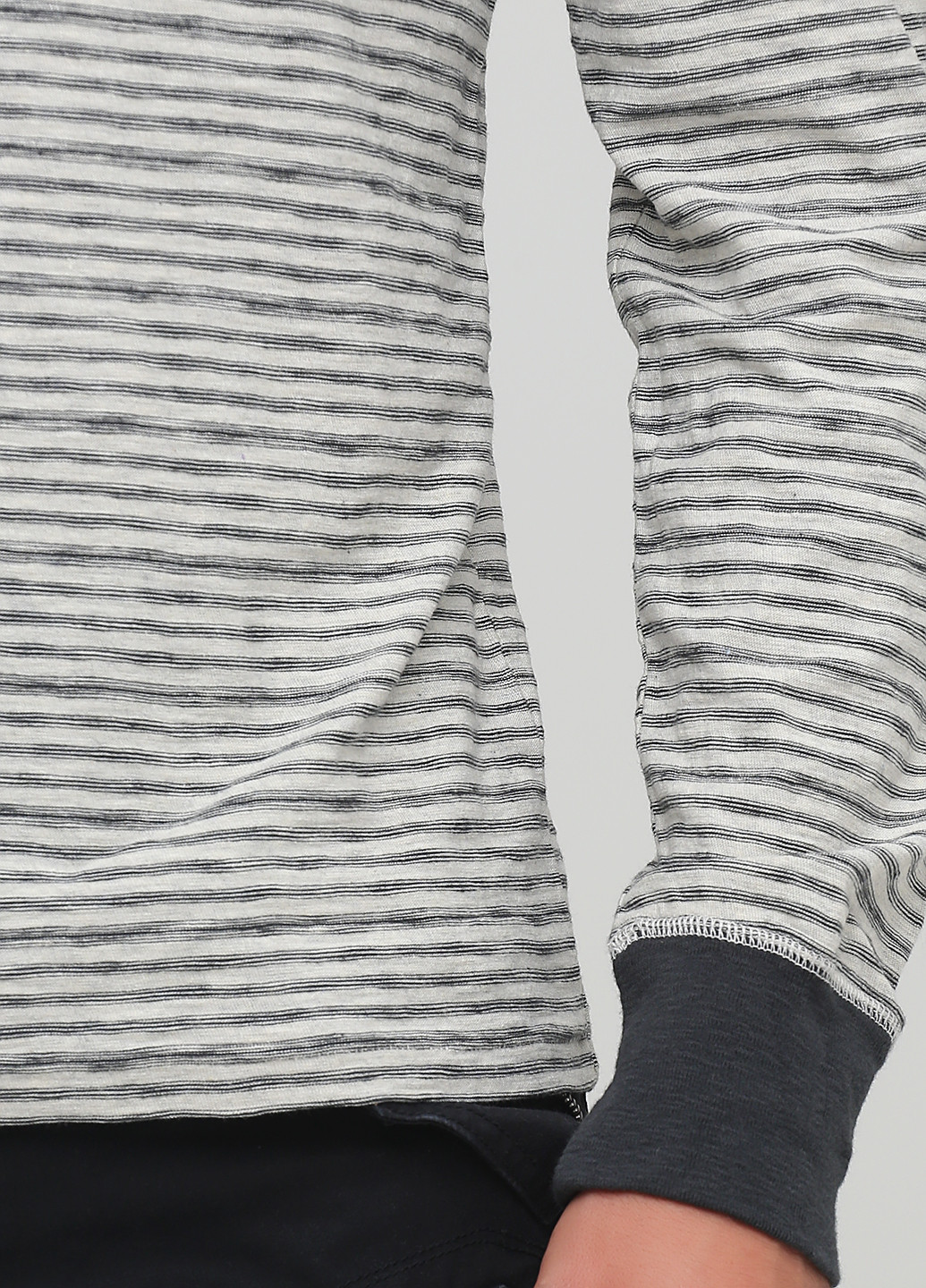 Світшот Ralph Lauren - Прямий крій смужка світло-сірий кежуал трикотаж, бавовна - (253770259)