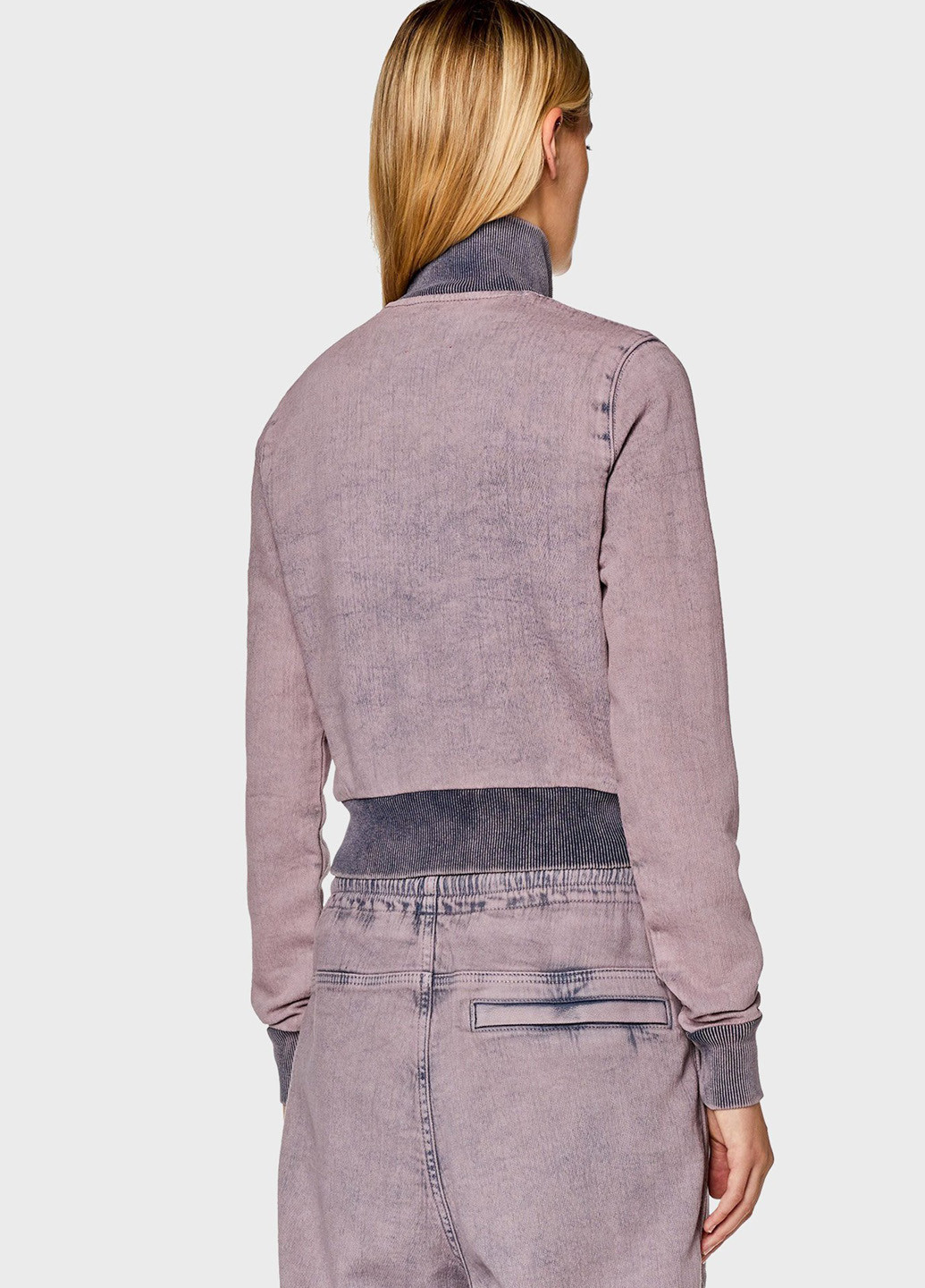 Розово-лиловая демисезонная куртка Diesel